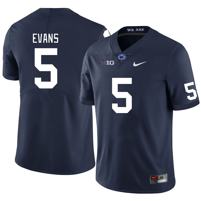 Men #5 Omari Evans Penn State Nittany Lions College Football Jerseys Stitched Sale-Navy